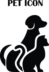 Pet Icon Vector – Clean, modern animal symbol perfect for apps, logos, and branding