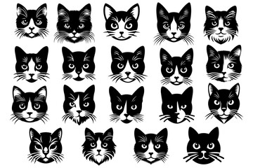 Domestic cat silhouettes