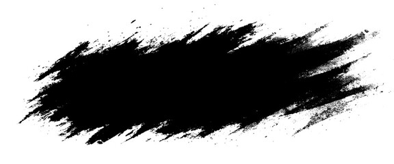 Vector grunge black ink paint brush stroke	