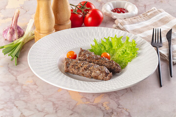 Hot beef kebab minced meat
