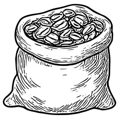 Coffee beans sack