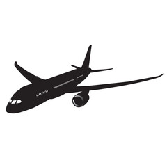 航空機シルエット・旅客機アイコン（ベクター素材）