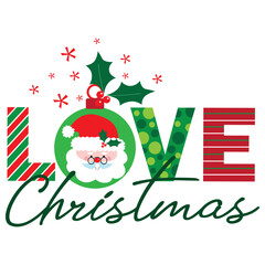 christmas card, gift bag or box design with cute santa
