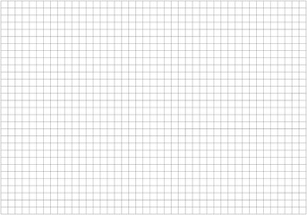 Wide squared black grid paper. Black grid texture on white background. Notebook sheets blank. Education and school backdrop. Mathematics pattern. Template for typography to make notebooks productions.