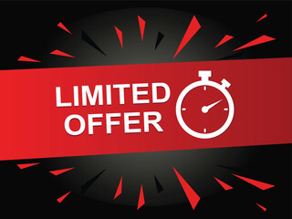 A captivating limited offer announcement with a prominent red banner and a clock illustration, urging immediate action