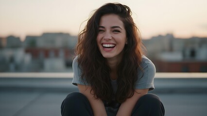 Sunset Rooftop Portrait Style