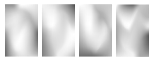 Fototapeta premium Collection of a glossy silver sheen resembling polished chrome, perfect for phone wallpapers or story templates