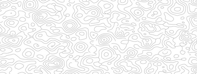 Abstract white background with grey topographic contour lines.