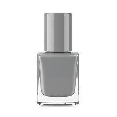 Refined Nail Polish Elegance: A minimalist composition featuring a sleek bottle of sophisticated gray nail polish, epitomizing the essence of beauty and self-care.