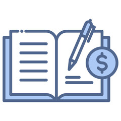 Education Payment Blue Icon