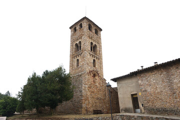 Naklejka premium Romanesque church of Sant Vicens, Espinelves, Osona, Girona province, Catalonia, Spain