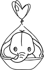 coloring book for kids elephant 