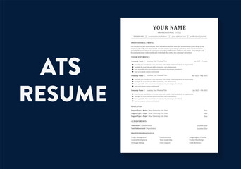 ATS CV Format, ATS Resume Layout CV Template for Resume Job Application
