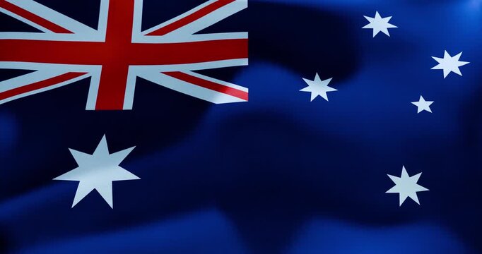 Australian flag waving 30 seconds 4K ultra high quality 60fs seamless loop video