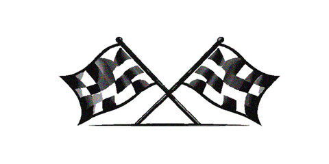 Naklejka premium Checkered racing flag vector illustration for winning finish line sport competition