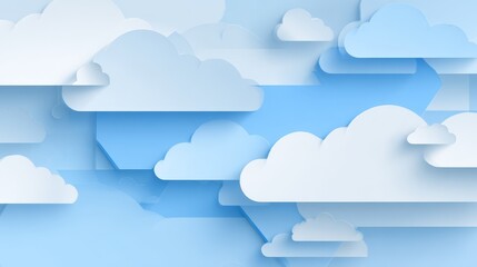 Cloud computing symbol illustration of blue sky and clouds design