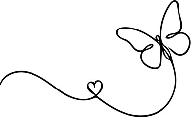 Butterfly with heart