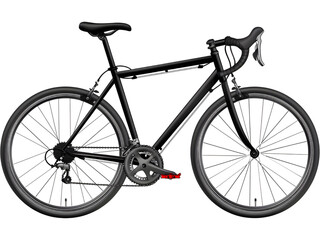 Obraz premium Sport bicycle isolated on white background. Ideal for cycling, transportation, and active living design concepts.