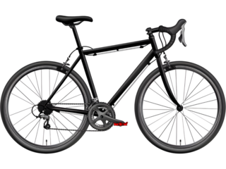 Sport bicycle isolated on white background. Ideal for cycling, transportation, and active living design concepts.