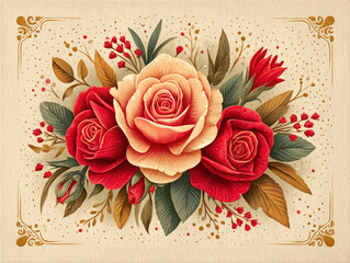 happy new year card vintage