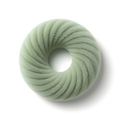 Soft green fuzzy torus with delicate fibers, smooth circular symmetry.