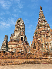 Fototapeta premium Wat Chai Watthanaram, Ayutthaya, Thaïlande.