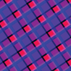 Vibrant Purple Pink Plaid Pattern Background For Design,