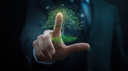 Innovative eco energy solutions business environment digital visualization green energy concepts corporate sustainability