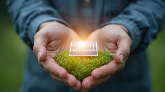 Harnessing eco energy solar panel innovation in nature sustainable living hands-on perspective green energy revolution