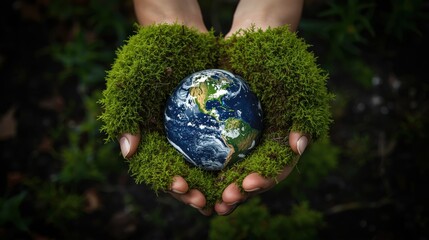 Eco energy revolution global green energy initiatives nature informative image sustainability hands-on perspective