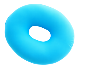 Blue ring pillow, transparent background