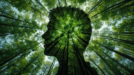 Eco energy awareness event promoting green energy solutions in nature's embrace scenic forest environment inspirational viewpoint