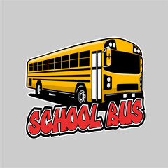 schoolbus 2d vector image.eps
