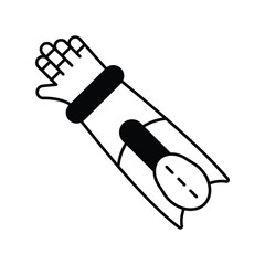 Robotic Arm icon with white background vector stock illustration