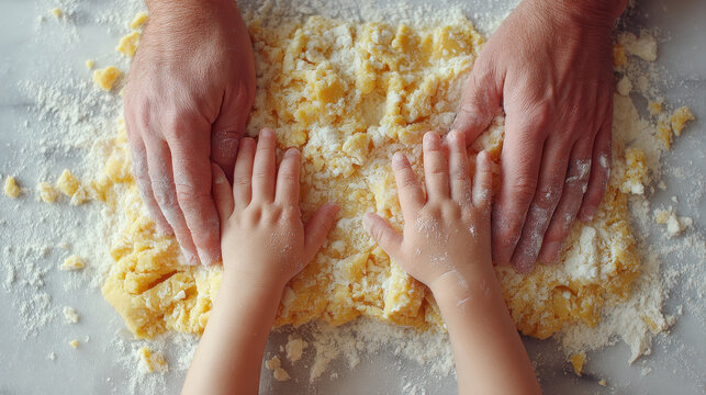 Baking together during holiday season creates cherished memories as hands of all sizes knead dough, blending flour and love into delightful treats