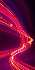 Dynamic light trails creating a visual rhythm,  rhythm,  futuristic
