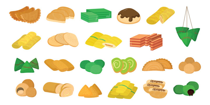 Indonesian Traditional Cake Illustration Collection