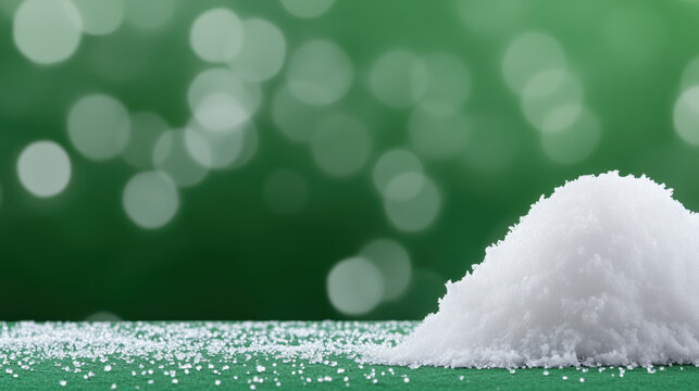 A snowdrift against a green background - Powered by Adobe