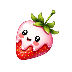 Obraz premium Valentine's Day Cute cartoon strawberry character