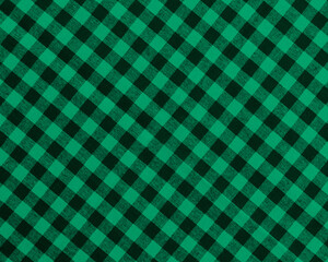 Christmas Tartan Plaid Seamless Design diagonal Checkered plaid. Cloth Pattern background of Scottish style. new year textile decorations. green Black top view. empty tablecloth table cloth texture