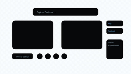Dashboard admin panel ui design template with analytics components