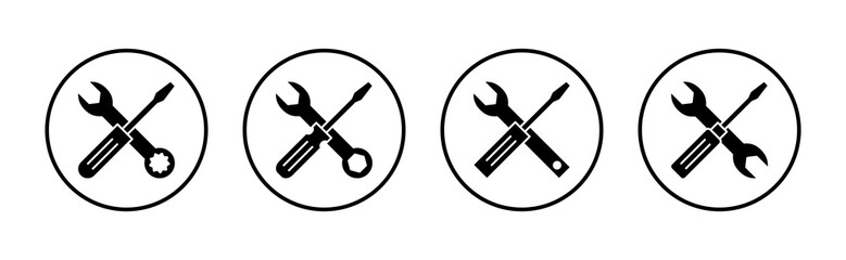Repair tools icon vector. tool sign and symbol. setting icon. Wrench and screwdriver. Service