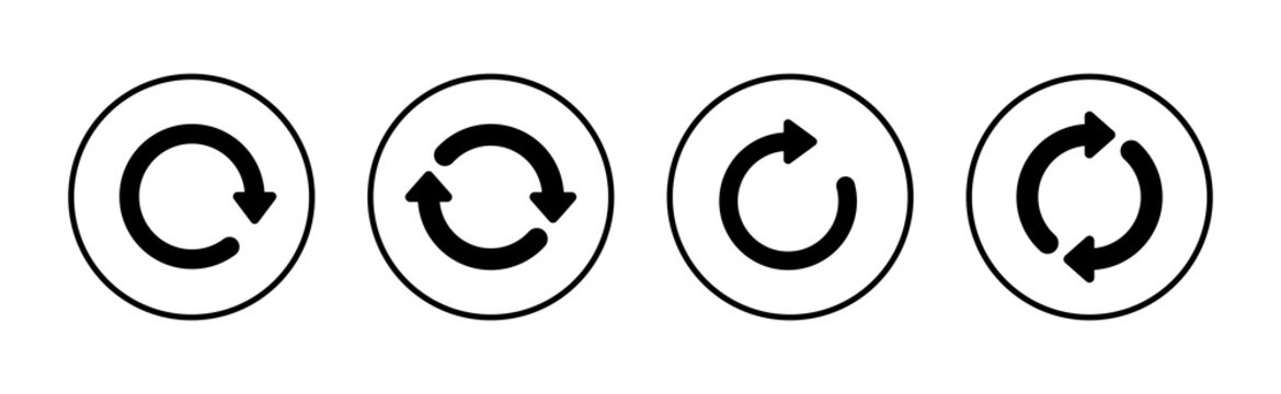 Refresh icon vector. Reload sign and symbol. Update icon.