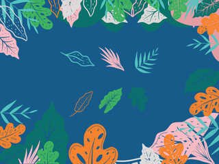 botanical leaves icon set