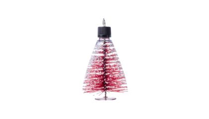 Car air freshener in tree shape packaging with hanger, new scent advertising marketing concept isolated on solid white background Png format