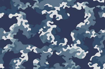 Camouflage texture seamless pattern. Abstract modern camo background for fabric and fashion textile print. Woodland style. Textures of classic clothing in masking style