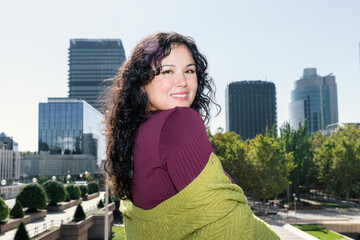 Stylish urban vibes of a confident Gen Z woman