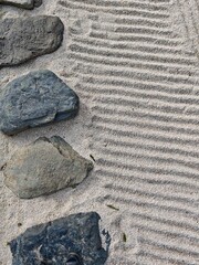 abstract view of stones lying on the sand