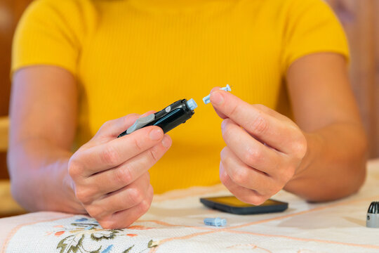 Insulin pen with blood sugar testing supplies