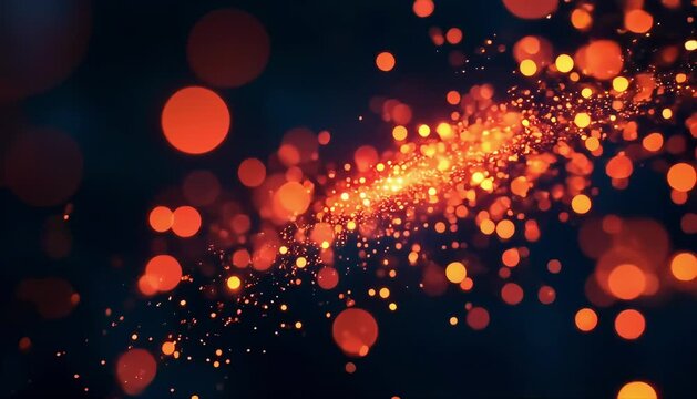 Dense swarm of point lights moving in sync 